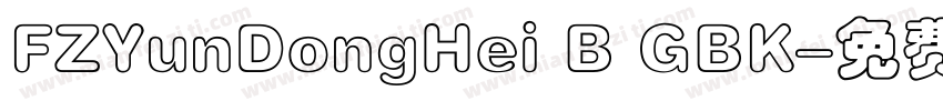 FZYunDongHei B GBK字体转换